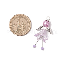 Подвески ангелы из акрила и сплава&nbsp;PALLOY-JF04141