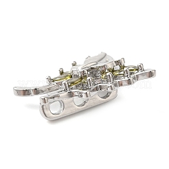 Многожильные звенья из латуни с микропаве и фианитом&nbsp;KK-G503-36P-03