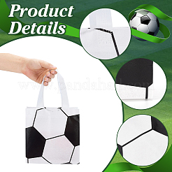 30 sac en tissu non tissé imprimé football avec poignée&nbsp;ABAG-PH0002-01A