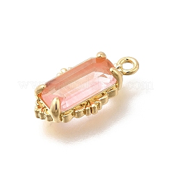 Латунь стекло амулеты&nbsp;KK-U061-10G-01