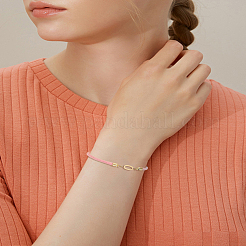 1 braccialetti scorrevoli in cordino di nylon regolabile per donna&nbsp;BJEW-LP0001-32O-03