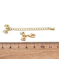 Удлинитель цепи из прозрачного кубического циркония из латуни с микропаве KK-A214-35G