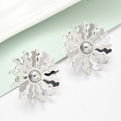 Серьги-гвоздики из нержавеющей стали 304 EJEW-Z098-21P