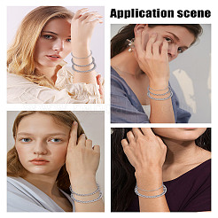 3шт 3 стиля браслеты из нержавеющей стали цепи для женщин&nbsp;BJEW-LP0001-21P