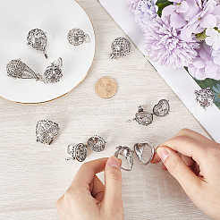 10 шт. 5 подвески в тибетском стиле из латуни в виде клетки KK-SC0004-33