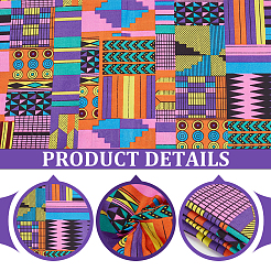 Однотонная полиэфирная ткань с геометрическим принтом DIY-WH0430-584A