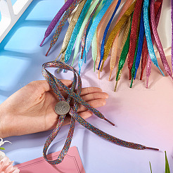 13 пара шнурков из полиэстера двух цветов&nbsp;AJEW-TA0002-71