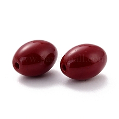 Овальные непрозрачные стеклянные бусины GLAA-C013-04A