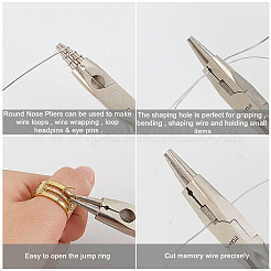 3 rouleau de fil de cuivre rond pour bijoux de 3 styles&nbsp;CWIR-SC0001-01