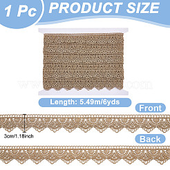 Цветочная кружевная лента OCOR-WH0097-90B