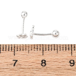 S999 изящные серебряные серьги-гвоздики&nbsp;EJEW-C179-03S