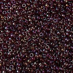 MIYUKIラウンドロカイユビーズ  日本製シードビーズ  （rr3737)派手な裏地付き錆  8/0  3mm  穴：1mm  約422~455個/10g&nbsp;X-SEED-G008-RR3737