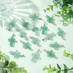 16 шт. религиозная подвеска из натурального зеленого авантюрина G-UN0001-08A