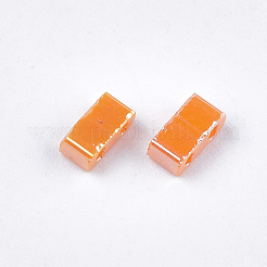 2-trou perles rocailles en verre opaque&nbsp;SEED-S023-27B-01