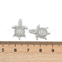 Латунные микропаве прозрачные подвески с фианитом KK-G535-02C-P