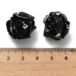 Бусины из полимерной глины со стразами и смолой на тему Хэллоуина&nbsp;RESI-Z045-02A-02