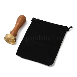 (распродажа с дефектом: окисление)деревянные ручки с сургучной печатью STAM-XCP0001-02LG