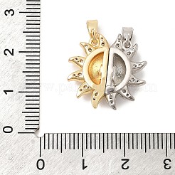 Valentinstag-Anhänger aus Messing mit Mikropavé-Fassung und Zirkonia&nbsp;KK-H251-01A-GP
