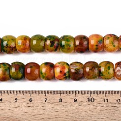 Окрашенные естественный агат бисер пряди G-T142-03