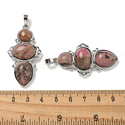 Природные подвески родонит G-Q158-04B