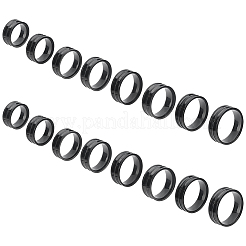 16 шт. 8 размера 201 нержавеющая сталь рифленые кольца для пальцев&nbsp;STAS-UN0041-44
