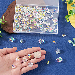 90 pièces 6 styles de perles de verre galvanoplastie&nbsp;EGLA-TA0013-73