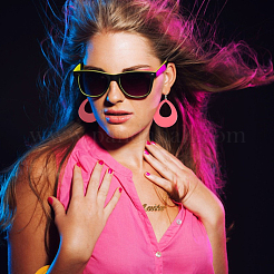 6 пара 6-х стилевых акриловых сережек-капель с отверстиями EJEW-AN0002-11