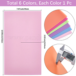 6 pieza de tela de imitación de cuero de 6 colores&nbsp;DIY-CL0001-90