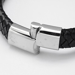 Плетеные браслеты шнур кожаный BJEW-I200-09