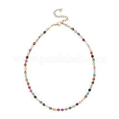 Ожерелья из граненых бусин натурального агата диаметром 4 мм NJEW-JN05692