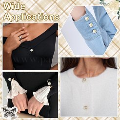 Около 660 шт. 330 г 11 стиля 1-дырочные пуговицы из АБС-пластика с имитацией перламутра&nbsp;BUTT-CJ0001-08