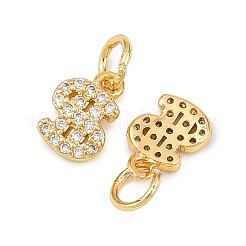 Латунные микро проложить кубического циркония подвески&nbsp;KK-H093-14G