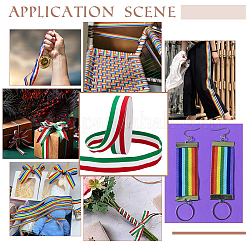 Лента в полоску из трехцветного полиэстера длиной 50 ярд. OCOR-WH0078-199C