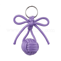 Брелки для ключей из полиэстера и нержавеющей стали 304 с оплеткой в виде шариков KEYC-JKC01118