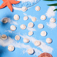 Натуральная спиральная раковина красные бусины из ракушек для губ BSHE-TA0002-02