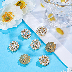 10 шт. пуговицы со стразами из сплава с 1 отверстиями&nbsp;BUTT-GF0003-72G