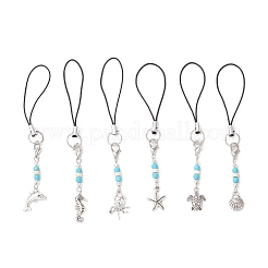 Ремешки для мобильных телефонов из сплава с морской тематикой&nbsp;HJEW-JM03443