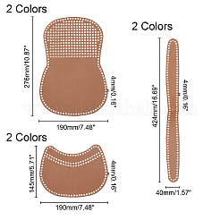 2 Satz Korbböden aus PU-Leder in 2 Farben&nbsp;DIY-CA0001-72