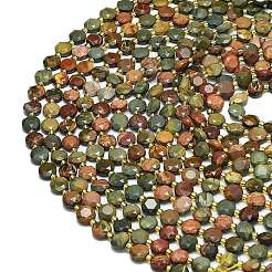 Нити бусин из натурального камня пикассо/полихромной яшмы G-C116-A84-02