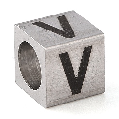 Европейские бусины из нержавеющей стали 201&nbsp;STAS-M058-01V-P