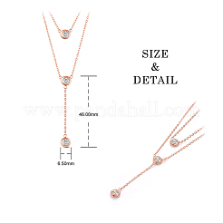 925 двухслойное ожерелье из стерлингового серебра JN635B