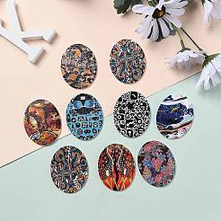 Gros pendentifs en bois imprimés&nbsp;WOOD-S050-11A-M