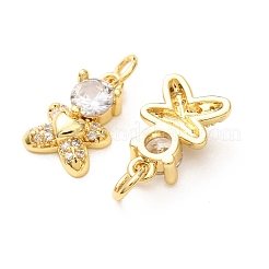 Messing micro pave klar zirkonia charme&nbsp;CU-E003-18G-03