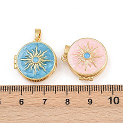Латунь эмаль Locket подвески KK-P335-03G