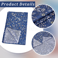 1 m de tissu en coton à motifs floraux&nbsp;AJEW-CY0002-30A