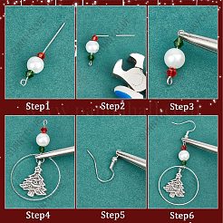 Набор для самостоятельного изготовления сережек на рождественскую тематику DIY-SC0021-63