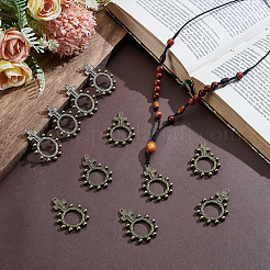 26 pièces pendentifs en alliage de style tibétain&nbsp;TIBEP-UN0001-28AB