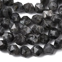 Натуральные нити бус из ларвикита&nbsp;G-Z119-A32-02