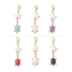 Подвеска из эмалевого сплава с черепахой HJEW-JM04356