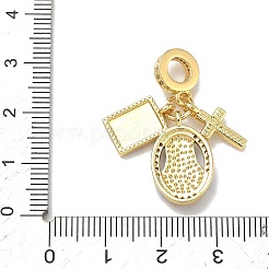 Messing mikro pflastern klare kubik zirkonia europäische baumeln charme&nbsp;KK-D235-17G